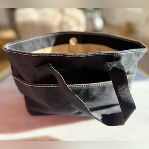 Old Navy Canvas Black Tote Bag